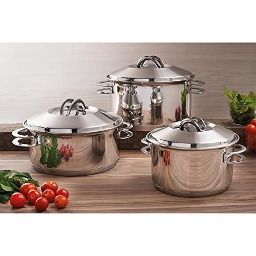 Caçarola Funda com Fundo Triplo, Tramontina, Solar 62504240, Inox, dimetro de 24 cm