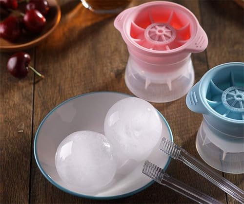 Molde de hielo esférico de silicona, set de 4 piezas miniatura 6