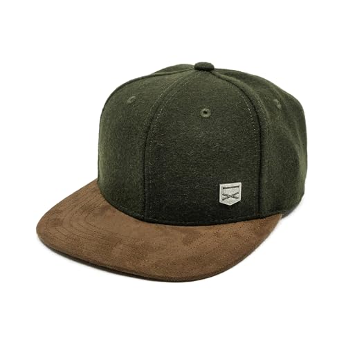 Hand und Feuer Snapback Cap Casual Business Dunkelgrün Filz XL