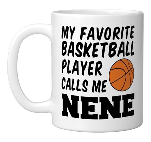 My Favorite Basketball Player Calls Me Nene Mug, White