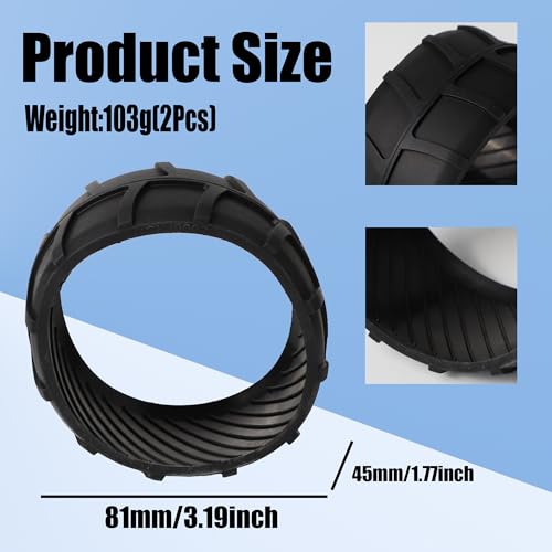 stonenect 2Pcs Rubber Wheel Protector Protection Raiser Cover Compatible with Worx Landroid Robotic Lawnmower Front Wheel Robot S300 WR130E - Image 3