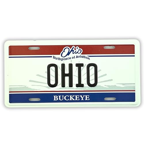 Imán decorativo de placa de Ohio 3.5 pulgadas miniatura 1