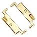 ZJchao Stainless Steel Watch Band Adapter, Metal Watch Band Connection Adapter, 18-22mm Universal Watch Band Adapters for Changing to Your Favorite Watch Band (Gold)