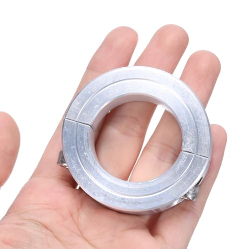QUARKZMAN 2 Stück Doppelt geteilte Klemmring für 1-3/8 Welle, zweiteiliger Klemmring, 2-1/4 Außendurchmesser, 9/16 Dicke, Aluminiumlegierung mit Gewindestift geteilter Klemmring