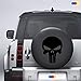 mural stickers Adesivo Teschio The Punisher - 4x4 off Road - US Army - Fuoristrada - Sticker per COPRIRUOTA Jeep - Adesivo per Ruota di SCORTA - Vinile PVC per Auto Camper FURGONI Nero 35 x 25 cm