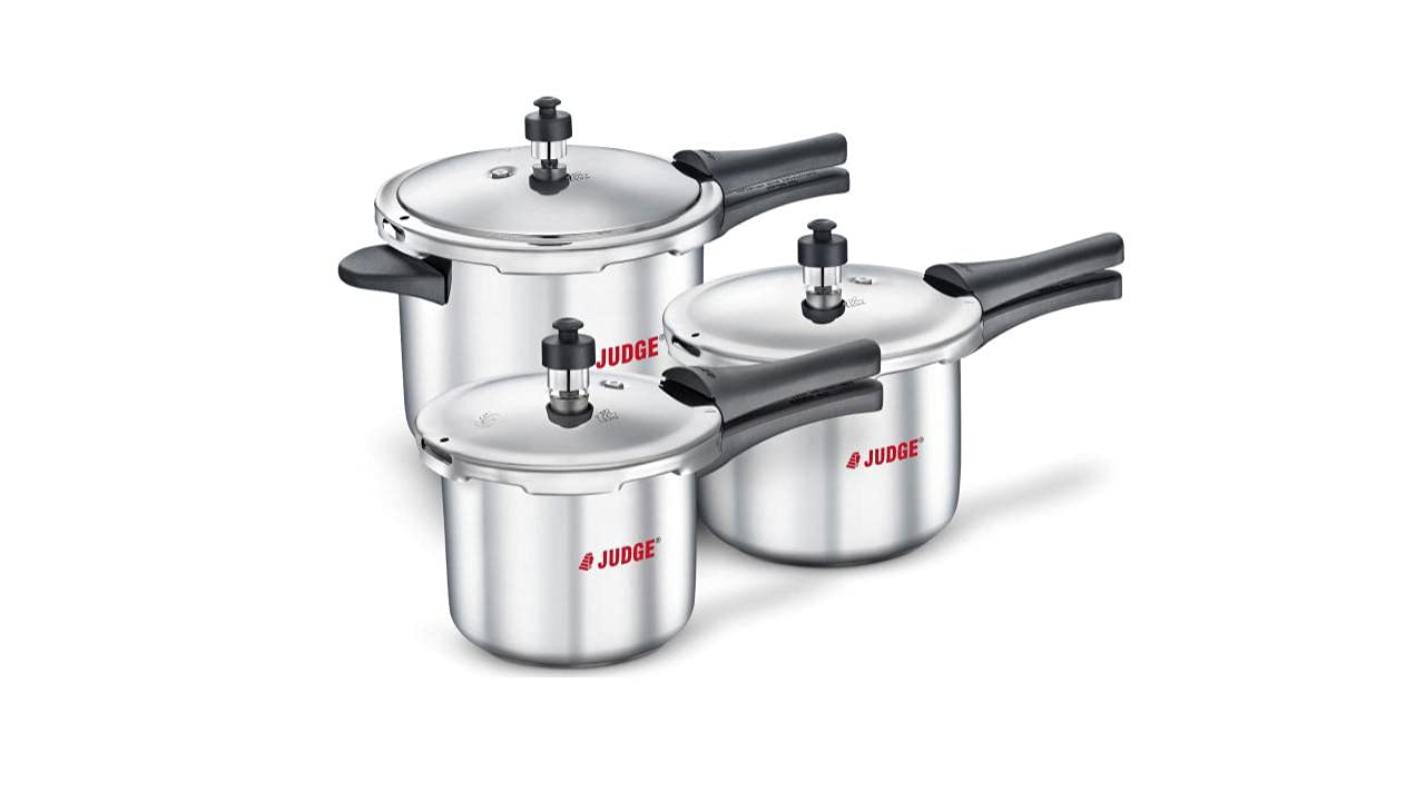 Judge by Prestige Classic SS Outer Lid 5 Litre Induction Bottom Pressure Cooker (Stainless Steel)