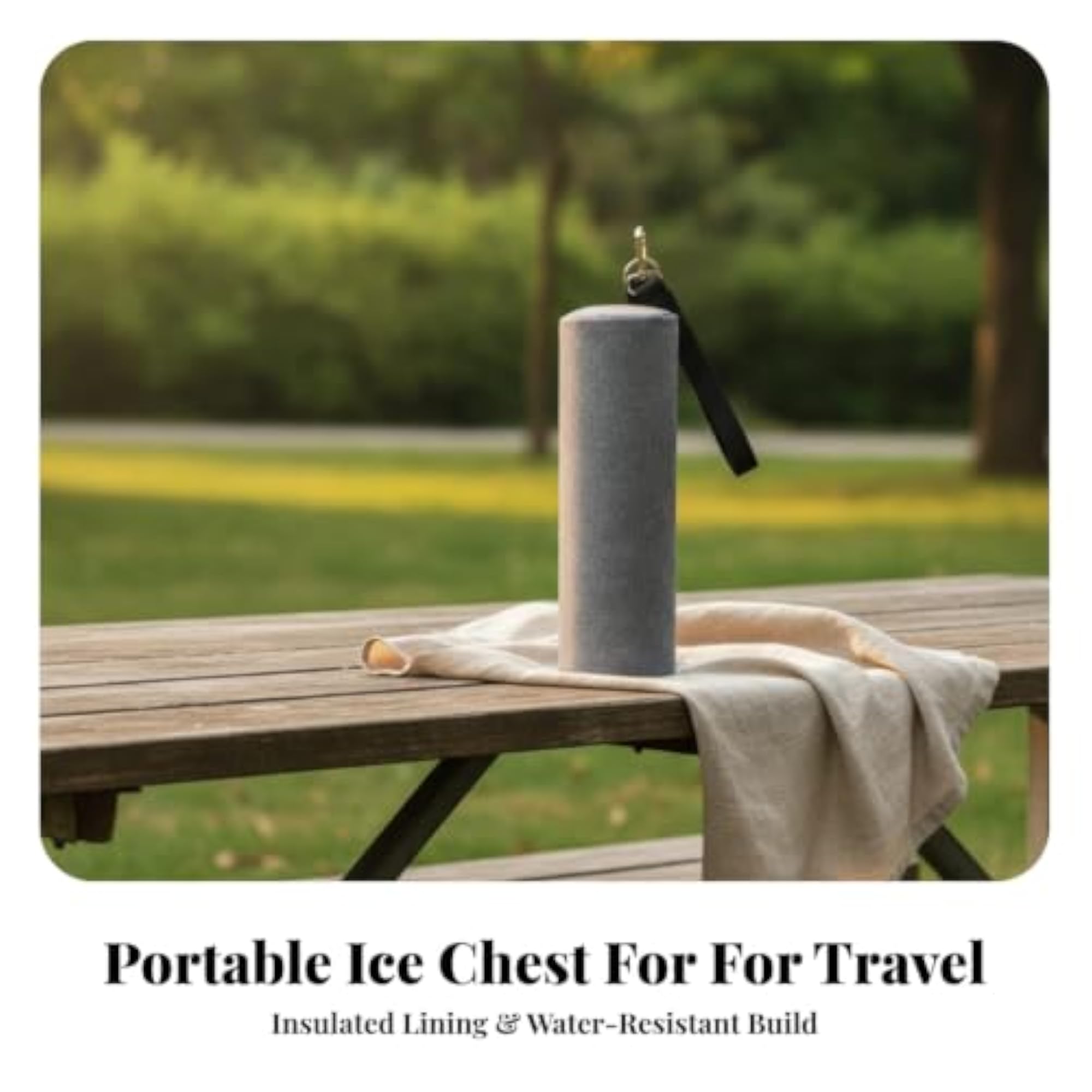 Compact Cylindrical Insulated Cooler Bag, Lightweight