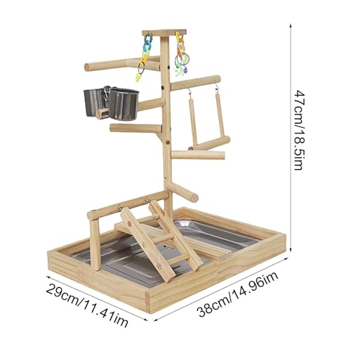 Perchoir à oiseaux pour cage en bois naturel résistant