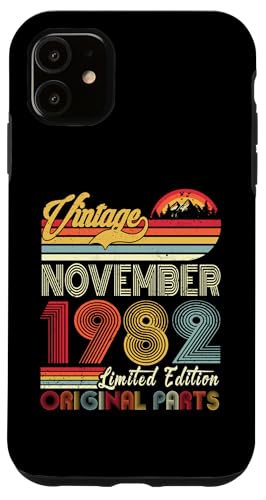 Carcasa para iPhone 11 Vintage Born November 1982 42nd Birthday 42 Years Old