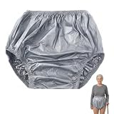 Copripannolino per Adulti XL (Grigio), Mutanda Idrorepellente in Nylon Riutilizzabile per Incontinenza Moderata e Intensa, Cover Protettiva Lavabile per Viaggi, Da Indossare Sopra i Presidi Assorbenti