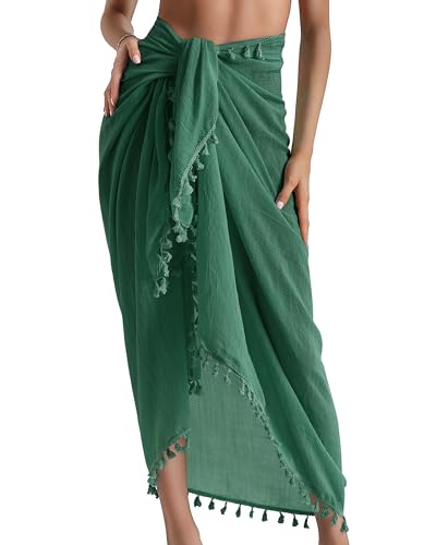 Image of Eicolorte Sarong Cover Up Womens Beach Cover Up Bikini Bathing Suit Swimsuit Swimwear Coverup Sarong Pareo Wraps for Women