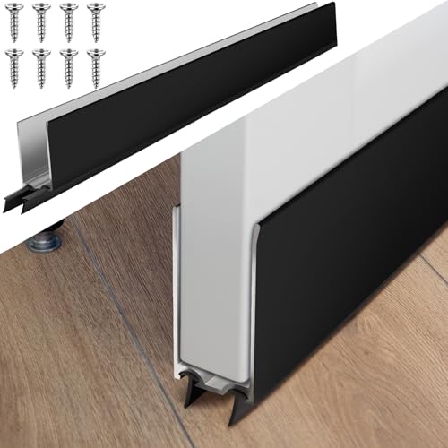 Pushglossy Aluminum Door Sweep Black