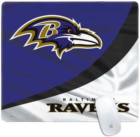 Vista 25 de Skinit Alfombrilla de mouse extragrande para juegos – Diseño desgastado con licencia oficial de Baltimore Ravens con bordes cosidos, impermeable