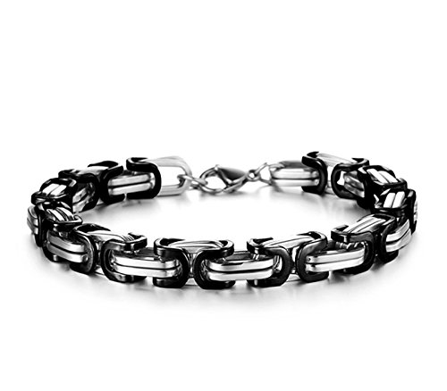 YELLOW CHIMESTough Style Stainless Steel Chain Bracelet for Men and Boys