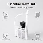 2PCS Standing Toiletry Bag, Portable Lightweight Travel Toiletry Bags with Hanging Hook,Portable Stand Up Organizer for Toothbrush,EVA Clear Waterproof for Travel