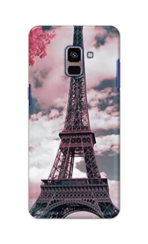Image of Lovers Famous Place Eiffel Tower in Paris Hard Back Case Cover for Samsung Galaxy A8 Plus (2018), A730F, A730F / DS Back Cover -(J5) VNS2227