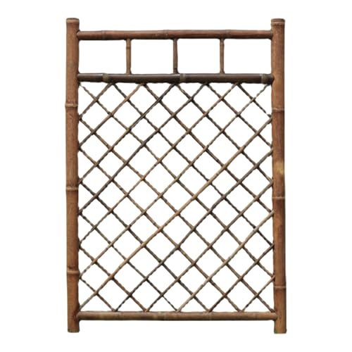 Dekoratives Gartentor aus Holz, einfache Installation, kleine Holztür für den Außenbereich, Hof und Terrasse, Braun 60 x 70 cm, perfekt für Wohngärten