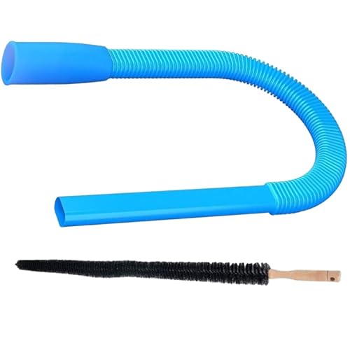 HUA JET Universal-Trockner-Entlüftungsreiniger-Set, Fusselsaugeraufsatz und Fusselentferner-Bürste für Hochdruckreiniger und Trockner, Entlüftungsschlauch-Ersatzteile (blau)