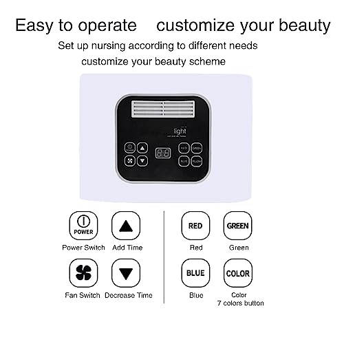 Caweiya 7 Color LED Face Mask LED Light Therapy Equipment for Skin Care at Home Beauty Salon Equipment