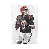 Radioisld American Football Joe Burrow Canvas Poster 24x36inch Unframed