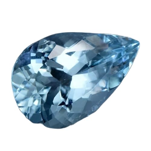 Aigue-marine bleue naturelle de qualité facettée 4x6 mm pour bague haute joaillerie