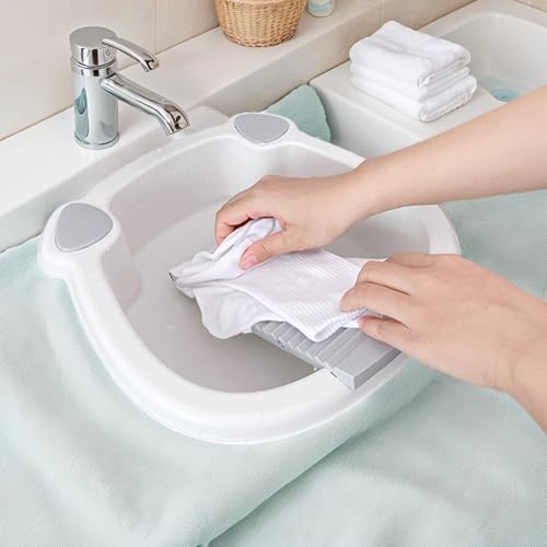 Barreño con tabla de lavar incorporada ideal para camping y lavado de ropa de bebé 5