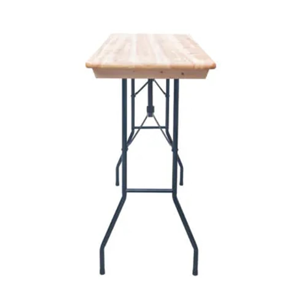 EME Mesa Plegable de cervecería de 200cm x 60cm x 113cm Tablero de Madera Pino de 24 mm de Grosor y Estructura de Acero - Mesa cervecera fácil Plegado y Transporte