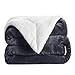 Aspire Homeware Sherpa Fleece Blanket Throws for Sofas Large - Soft Fluffy Thick Grey Throw Blanket for Bed King Size Reversible Microfiber Sofa Throw (200 x 240 cm)