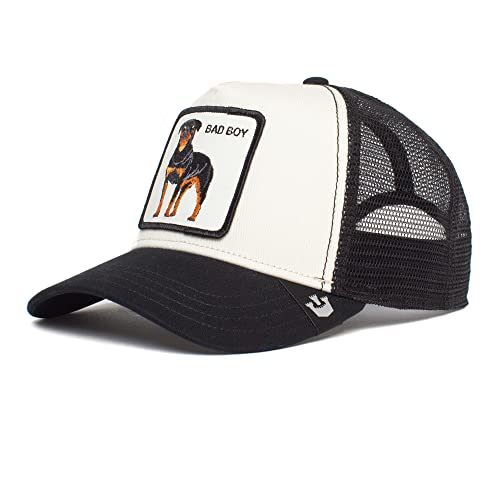 Goorin Bros. The Farm Original - Gorra de béisbol ajustable unisex de malla, color blanco, (The Baddest Boy), talla única, talla única