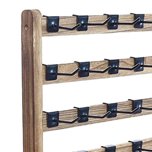 UxicRuya Présentoir de Boucles d'oreilles, Organisateur Suspendu à 6 Niveaux avec Crochets, Plateau D'affichage, Décor, Plateau de Base en Bois, Tours à Bijoux, B 6 Niveaux – vue 7