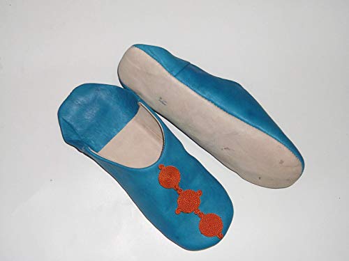 Babouche Slippers Moroccan Marakech Berber Leathe Women Handmade Traditional 2019 Model Mdl Decorated3
