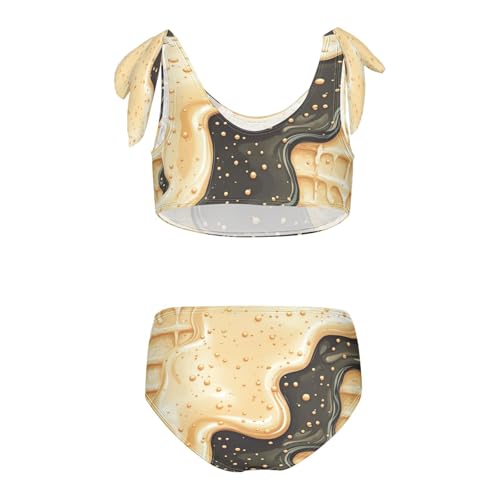 Sprinkles Milk Gold Black Ice Cream Girls Tankini Swimsuit Kids Bikini Sets 2 Pcs Bathing Suit 3T2