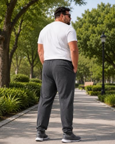 Image of KART BLACK Plus Size Track Pants for Men | Plain Track Pant | Casual Fit Comfortable Track Pant (Pack of 1)