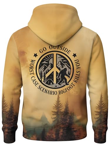 Image of PAGYMO Graphic Hoodies for Men Funny Novelty Pullover Hooded Sweatshirt | Funny 3D print, cool novelty design, colorful pattern, mens graphic pullover hoodie, sarcastic style, funky winter fashion