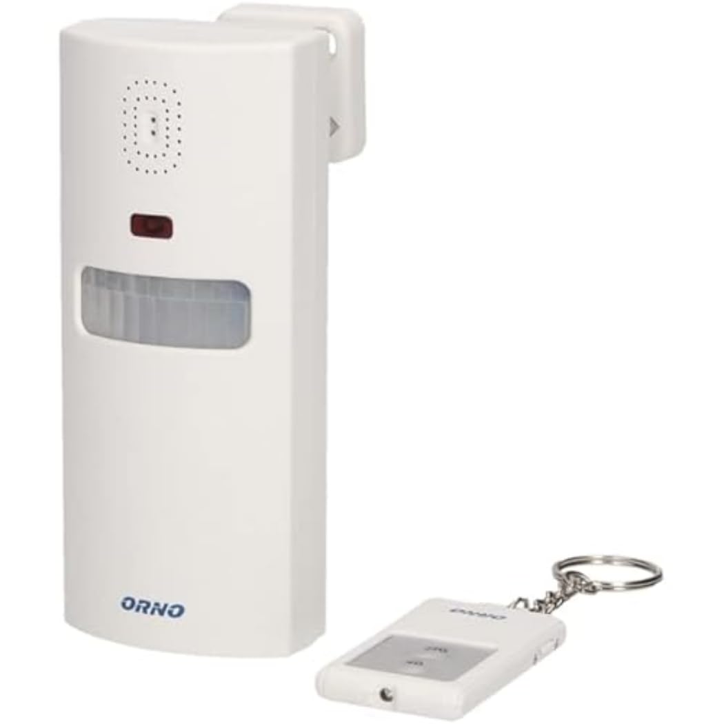 ORNO MA-711 Alarme Maison sans Fil avec Sirène Intégrée avec Télécommande Portée 6m Batterie Incluse