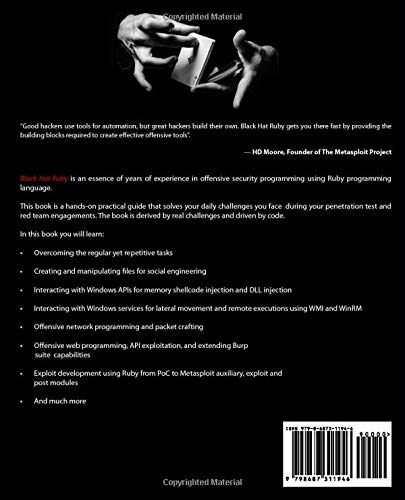 Black Hat Ruby: Offensive Ruby Programming For Hackers And Pentesters #TOP1