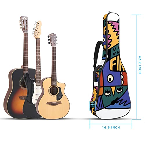 Étui rembourré pour guitare acoustique classique Motif monstres et graffiti, Multicolore 05, 42.9×16.9×4.7 in… - Les Beatles, Paul McCartney, John Lennon, RIngo Starr, George Harrison Étui rembourré pour guitare acoustique classique Motif monstres et graffiti, Multicolore 05, 42.9x16.9x4.7 in… – Image 6