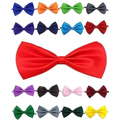 Doggie Style Store Bow Tie Dog Puppy Cat Kitten Pet Tuxedo Wedding Dicky Bowtie Shirt Birthday Dinner Party Tux Fancy Dress Groom Ring Bearer Neck Collar Crimson Scarlet Red