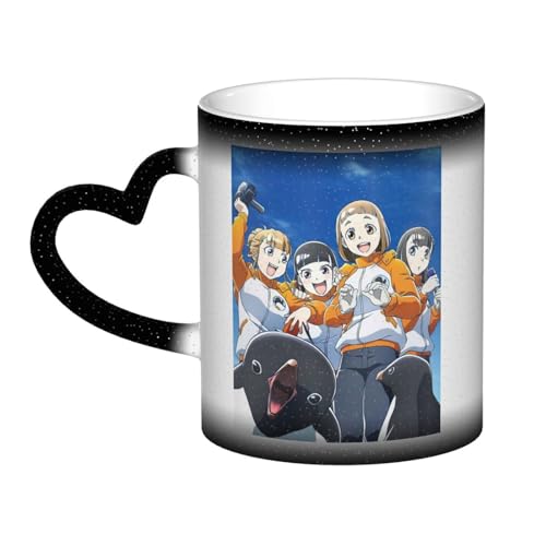 宇宙よりも遠い場所 セラミックマグカップ 食器 大容量コーヒーカップ 330ml 耐熱 おしゃれなマグカップ オフィスホーム用 プレゼントに最適 再利用可能 ギフト 男女兼用 Black