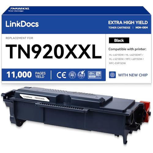 Image of LinkDocs TN920XXL Extra High Yield Toner Cartridge V2 Replacement for Brother TN920XXL TN920XL TN920 Compatible with HL-L5210 HL-L5215DW HL-L6210DW HL-L6217DW HL-L6310DW HL-L6415DW DCP-L5510DN Printer