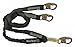 FallTech G8243Y Shock Absorbing Lanyard, 6 ft, 2 Leg, Black