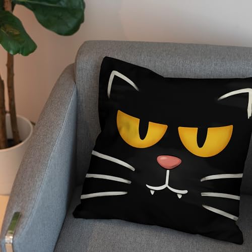 Yarcooly Halloween Pillow Covers Jack O Lantern Throw Pillow Case Spooky Face Mummy Black Cat Fran.Kens-Tein Decor Halloween Decorations For Home Party thumb #3