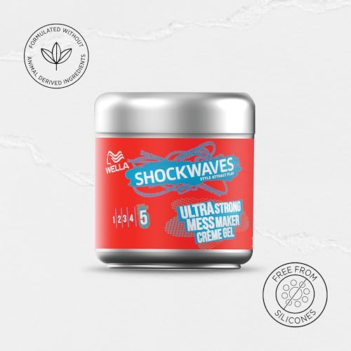Xiaomi Wella Shockwaves Ultra Strong Mess Maker Crème Gel, 150ml red - Image 5