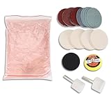 Windshield Scratch Remover Set Glass Polishing Kit Abrasive Discs Polish Pads for Any Windscreen Rear or Side Windows
