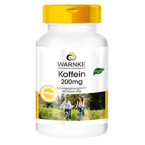 Cafeína 200mg – Altamente dosificada – Vegana – 120 cápsulas | Warnke Vitalstoffe - Calidad de farmacia alemana