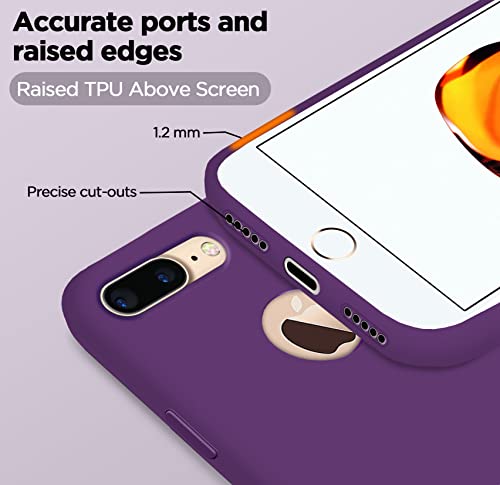 Image of Pikkme Back Cover | Full Camera Protection | Raised Edges | Super Soft Silicone | Bumper Case for iPhone 7 Plus / 8 Plus (Grape)