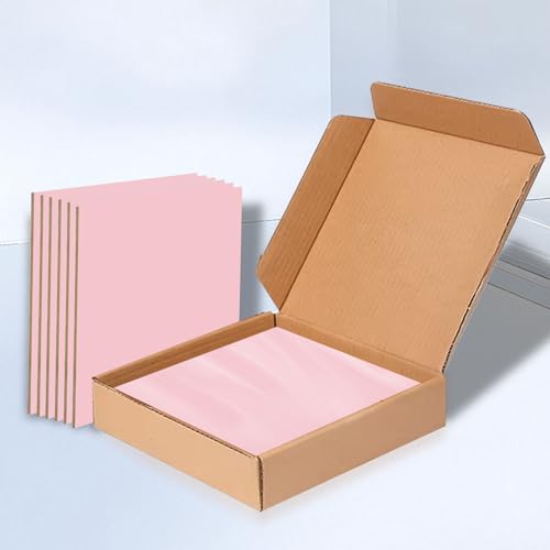 Creatorally MDF Platten 3mm, Bunte Bretter 30x30 cm, Dünne Holzplatten 6 Stück, Unbehandeltes Holz für Lasergravur, CNC-Schneiden DIY-Modell Schiff Modellierung (Rosa)