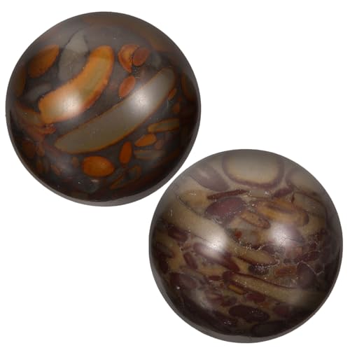 BEBEMOKO Roll Ball Massager Chinese Handballs 2pcs Hand Exercise Ball Set Smooth Small Balls for Hand Fitness