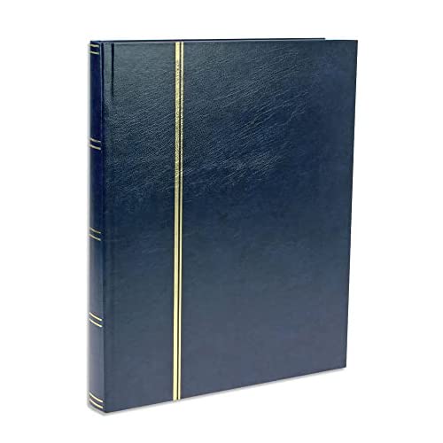 SAFE 157 Album timbres 32 pages noires avec 1 loupe de poche avec lentille de 50 mm | classeur timbres pour votre collection