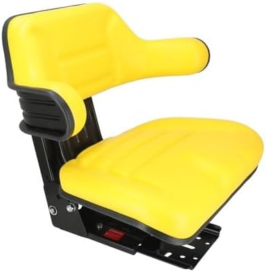 Seat Assembly - Grammer Style Vinyl Yellow fits John Deere 820 830 1020 1530 2020 2030 2040 2140 2155 2240 2350 2355 2440 2550 2555 2640 2750 2755 2940 2950 2955 AL68099 TY24763 fits Seats & Cushions